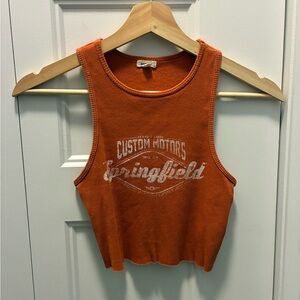 Garage Vibrant Orange Tank Top